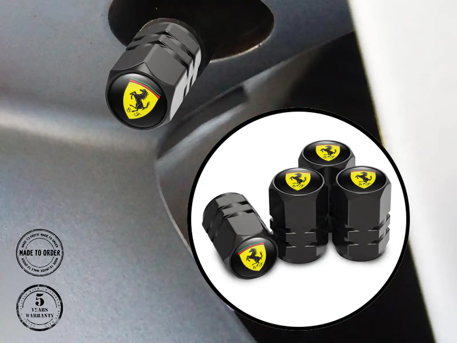 Ferrari Cappelli valvola Auto Finish Lucido Max